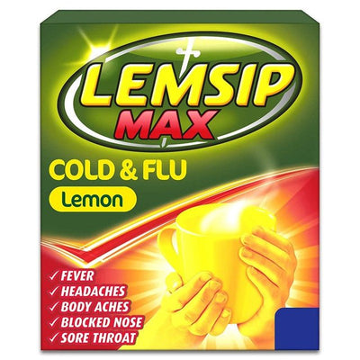 Lemsip Max Cold & Flu Lemon Sachets x 5 -   Reckitt Benckiser EasyMeds Pharmacy