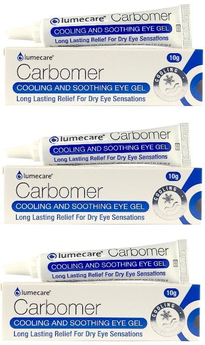 Lumecare Carbomer soothing eye gel 3 x 10g tubes | EasyMeds Pharmacy
