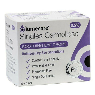 Lumecare Carmellose Eye Drops 0.5% 0.4ml x 30 | EasyMeds Pharmacy