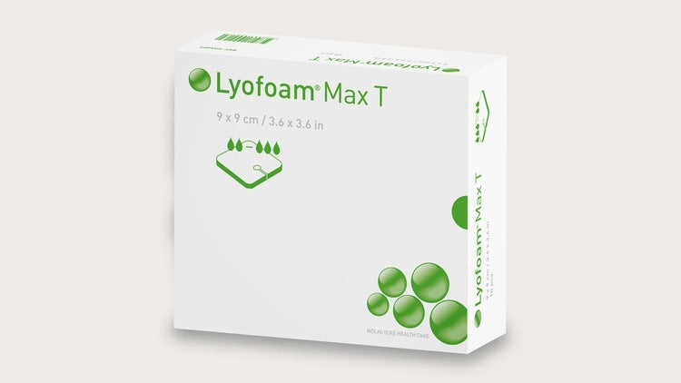 Lyofoam Max T Tracheostomy Foam Dressings 9cm x 9cm x 10 -   Molnlycke EasyMeds Pharmacy