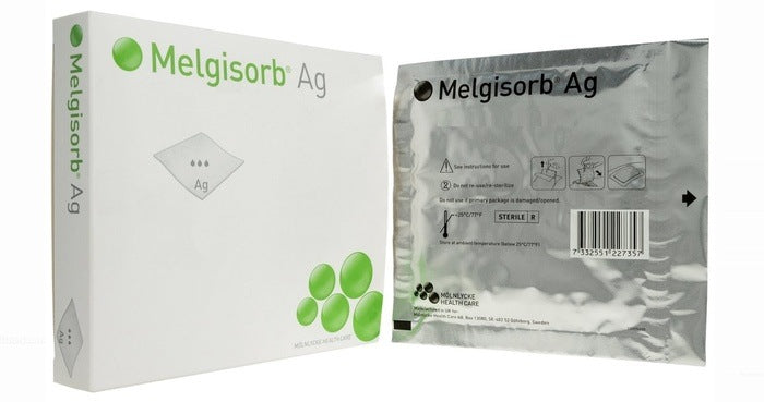 Melgisorb AG Silver Antimicrobial Dressings x 15cm x 15cm x 10 | EasyMeds Pharmacy