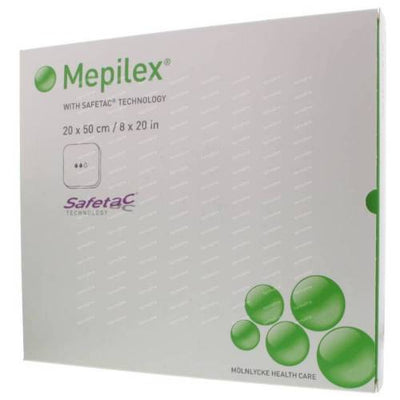Mepilex Soft Silicone with Safetac Dressings 20 cm x 50cm -   Molnlycke EasyMeds Pharmacy