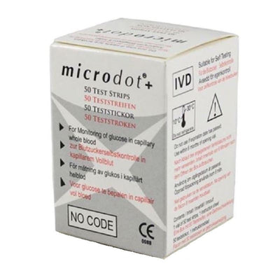 Microdot Plus Blood Glucose Test Strips x 50 | EasyMeds Pharmacy