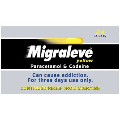 Migraleve Yellow 24 Tablets -   Johnson & Johnson EasyMeds Pharmacy