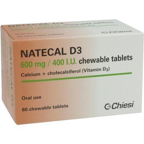 Natecal D3 600mg Chewable Tablets x 60 | Calcium/Vitamin D Supplement | EasyMeds Pharmacy