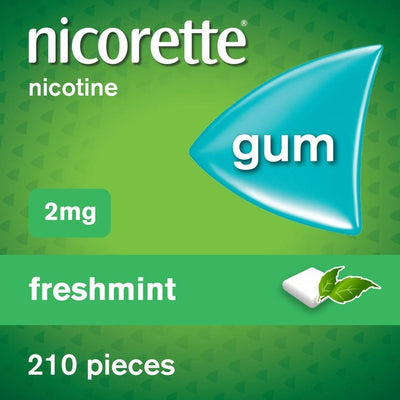 Nicorette Freshmint Sugar Free Nicotine Gum 2mg x 210 -   Nicorette EasyMeds Pharmacy
