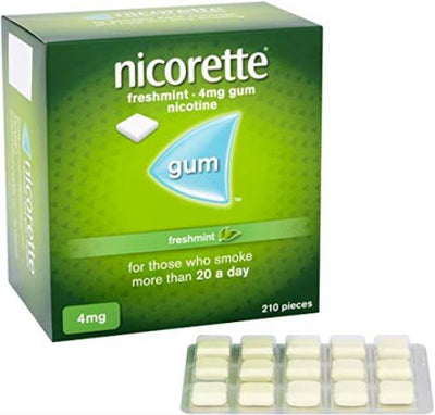 Nicorette Freshmint Sugar Free Nicotine Gum 4mg x 210 -   Nicorette EasyMeds Pharmacy