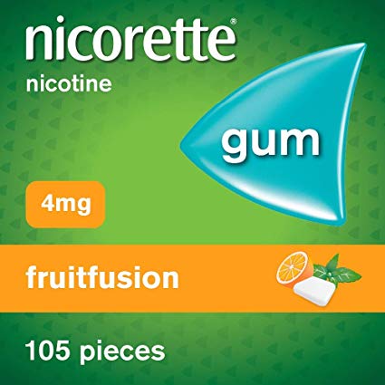 Nicorette Fruitfusion Nicotine Gum 4mg x 105 -   Nicorette EasyMeds Pharmacy