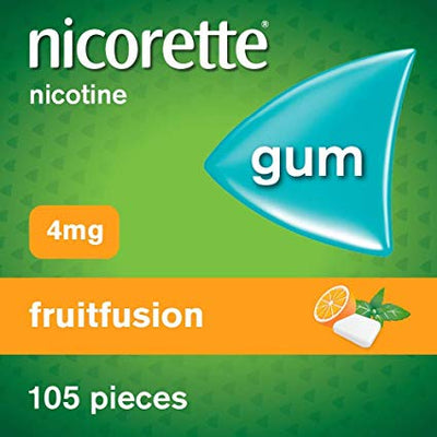 Nicorette Fruitfusion Nicotine Gum 4mg x 105 -   Nicorette EasyMeds Pharmacy