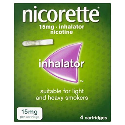 Nicorette Inhalator 15mg - Pack of 4 Cartridges | EasyMeds Pharmacy