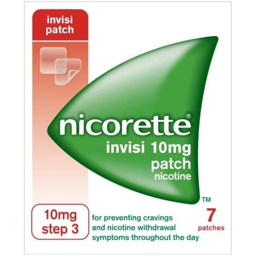 Nicorette Invisi Patch (Step 3) 10mg x 7 -   Nicorette EasyMeds Pharmacy