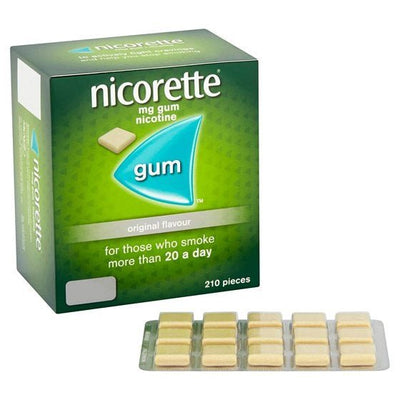 Nicorette Original Nicotine Gum 2mg x 210 -   Nicorette EasyMeds Pharmacy