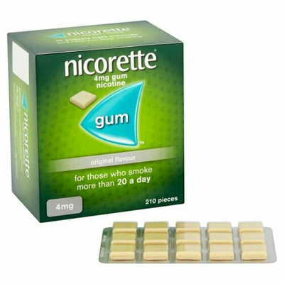 Nicorette Original Nicotine Gum 4mg x 210 -   Nicorette EasyMeds Pharmacy