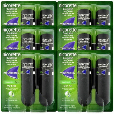 Nicorette QuickMist Duo Freshmint Mouthspray 1mg 2x150 Sprays | Pack of 6 | EasyMeds Pharmacy