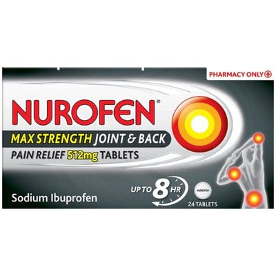 Nurofen Max Strength Joint/Back Pain Tablets 512mg x 24 -   Reckitt Benckiser EasyMeds Pharmacy