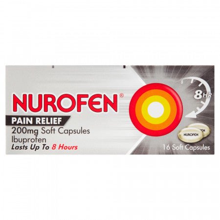 Nurofen Pain Relief 200mg Soft Capsules | Anti-Inflammatory | Joint/Back Pain -   Nurofen EasyMeds Pharmacy