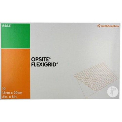 OpSite Flexigrid Adhesive Film Dressings 15cm x 20cm x 5 Dressings -   Smith & Nephew EasyMeds Pharmacy