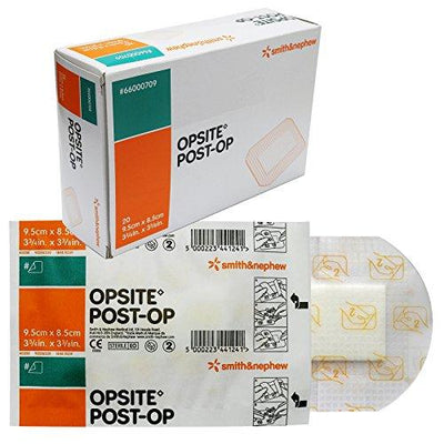 Opsite Post-Op Waterproof Dressings | 9.5cm x 8.5cm | Pack of 20 -   Smith & Nephew EasyMeds Pharmacy