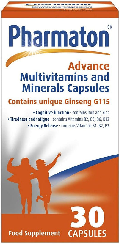 Pharmaton Advance Multivitamin and Mineral Capsules x 30 | EasyMeds Pharmacy