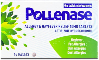 Pollenase Allergy & Hayfever Relief Cetirizine 10mg Tablets - Pack of 14 -   Dr. Reddy's EasyMeds Pharmacy