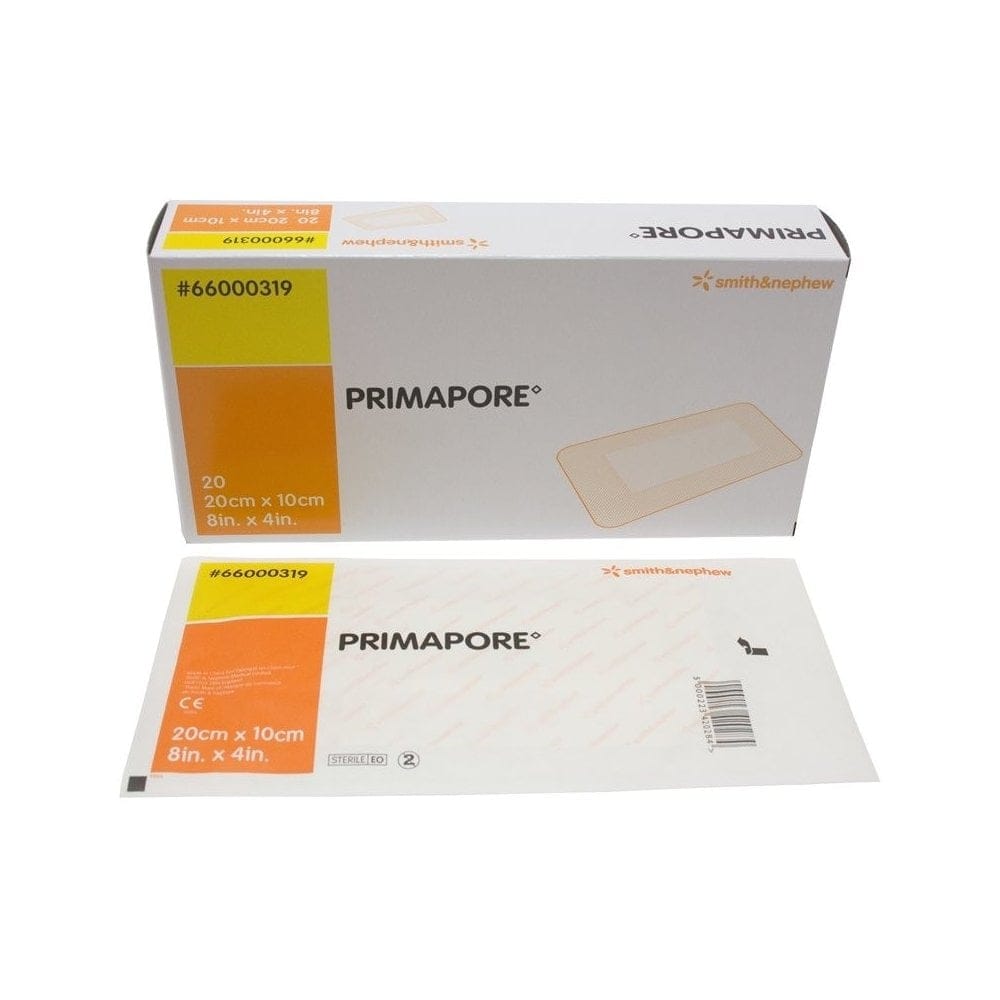 Primapore Adhesive Non-Woven Absorbent Wound Dressings 20cm x 10cm x20 -   Smith & Nephew EasyMeds Pharmacy