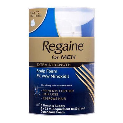 Regaine Extra Str Scalp Foam for Men 73ml x 3 (3 months supply) | EasyMeds Pharmacy