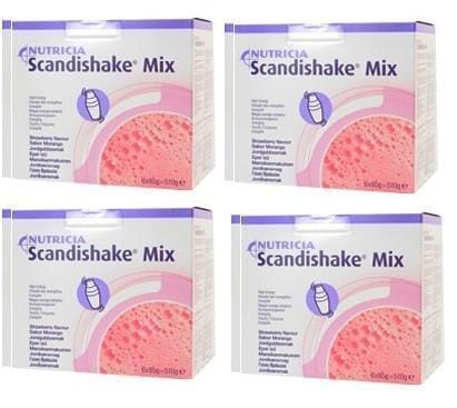 Scandishake Mix Strawberry Shake (85g x 6) x 4 Packs | EasyMeds Pharmacy
