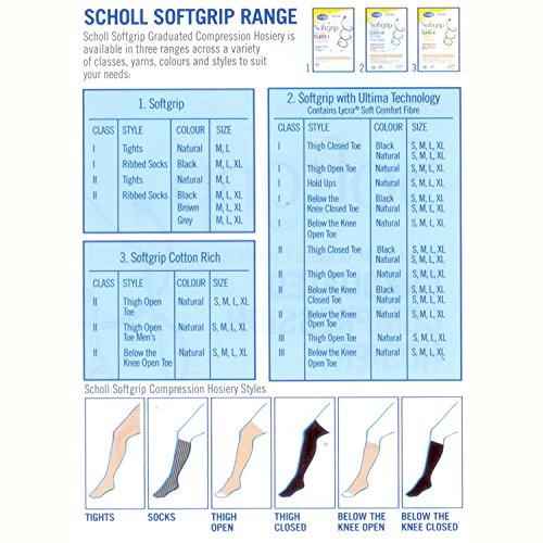 Scholl Softgrip with Ultima Compression Stockings C1 Thigh Closed Toe Natural L | EasyMeds Pharmacy