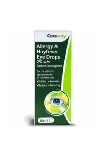 Sodium Cromoglicate 10ml Allergy Hayfever Eye Drops by Careway -   Careway EasyMeds Pharmacy