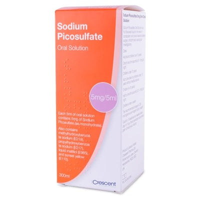 Sodium Pico Liquid 5mg/5ml 300ml - Fast Acting Liquid -   Cresent Pharma EasyMeds Pharmacy