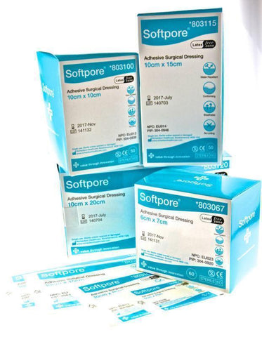 Softpore Dressings 10 x 30cm | Wounds Ulcers | Adhesive | 803130 | EasyMeds Pharmacy