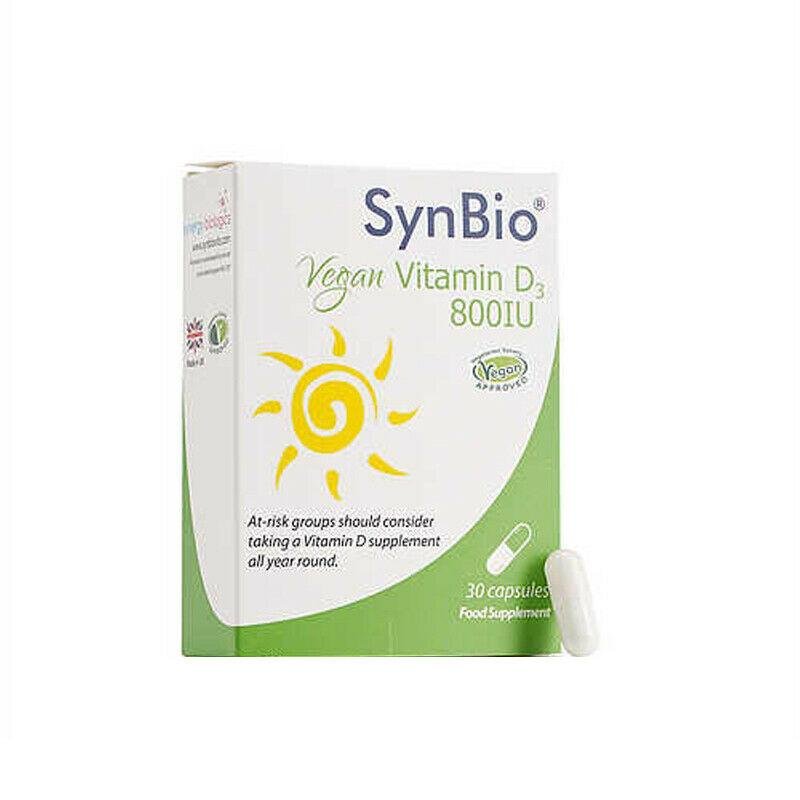 Synbio Vegan Vitamin D3 800 IU Capsules x 30 EasyMeds Pharmacy