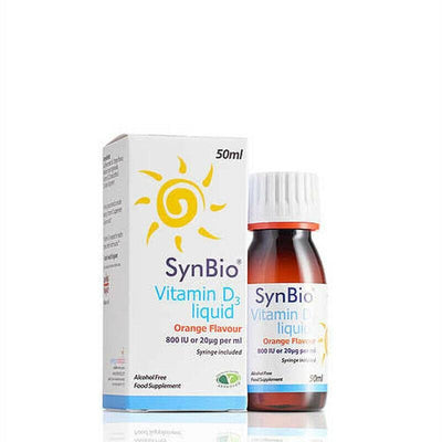 Synbio Vitamin D3 Liquid 800IU 50ml -   Synergy Biologics Ltd EasyMeds Pharmacy
