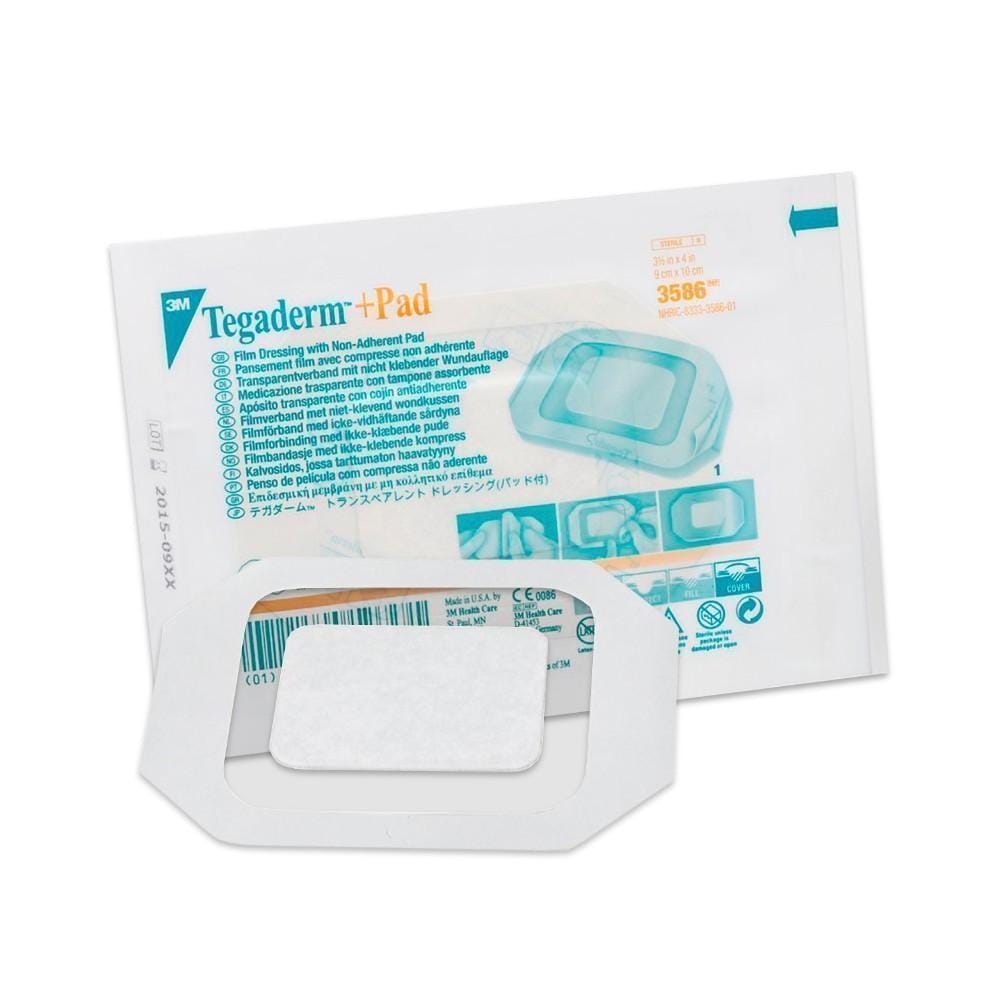 TEGADERM PLUS +PAD 3M Film Dressing 5cm x 7cm 3582 - Transparent/Waterproof/Non-Adh Pad | EasyMeds Pharmacy