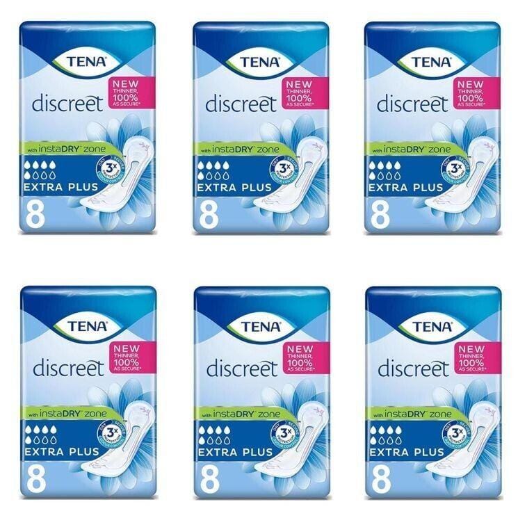 TENA Lady Discreet Extra Plus Pads - 6 Packs of 8 -   Tena EasyMeds Pharmacy
