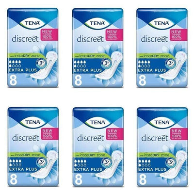TENA Lady Discreet Extra Plus Pads - 6 Packs of 8 -   Tena EasyMeds Pharmacy