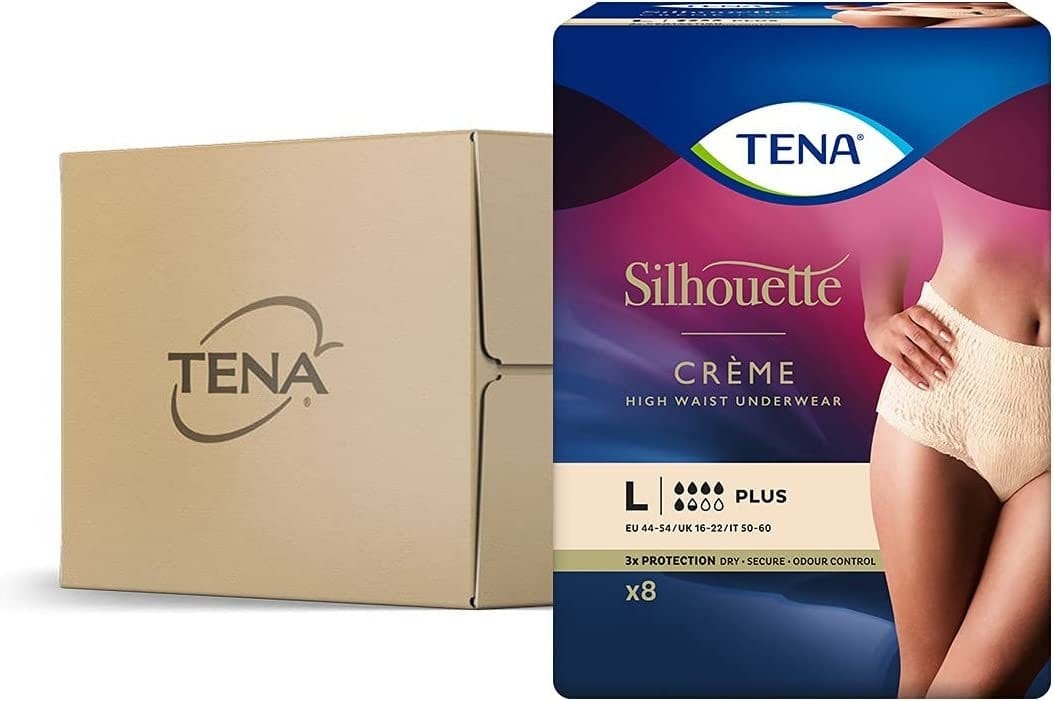 TENA Lady Silhouette Pants Plus Creme Large x 6 Packs of 8 Incontinence Pants | EasyMeds Pharmacy