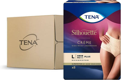 TENA Lady Silhouette Pants Plus Creme Large x 6 Packs of 8 Incontinence Pants -   Tena EasyMeds Pharmacy