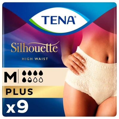 TENA Lady Silhouette Pants Plus Creme Medium x 1 Pack of 9 Incontinence Pants | EasyMeds Pharmacy