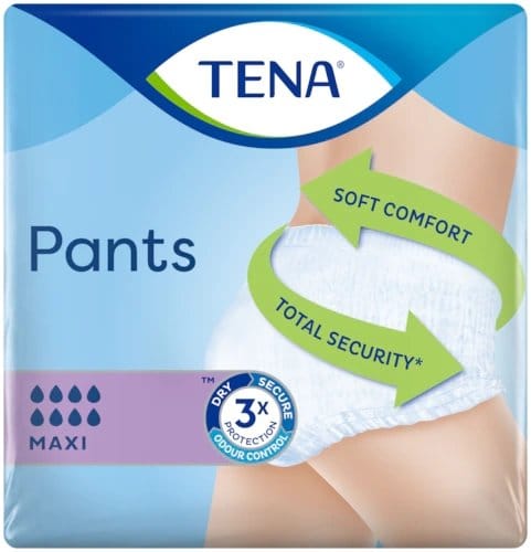Tena Pants Maxi MED, Box of 40 Pull-Up Protective Underwear/Incontinence Pants | EasyMeds Pharmacy