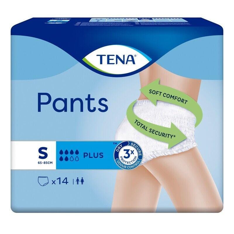 Tena Pants Plus Small Incontinence Pants x 14 x 4 Packs | EasyMeds Pharmacy