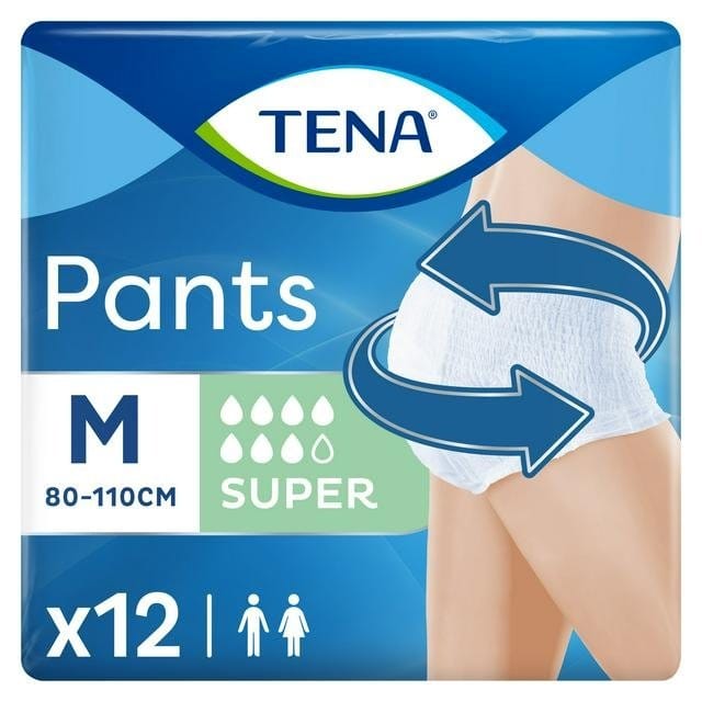 Tena Super Incontinence Pants Medium x 12 x 4 Packs | EasyMeds Pharmacy