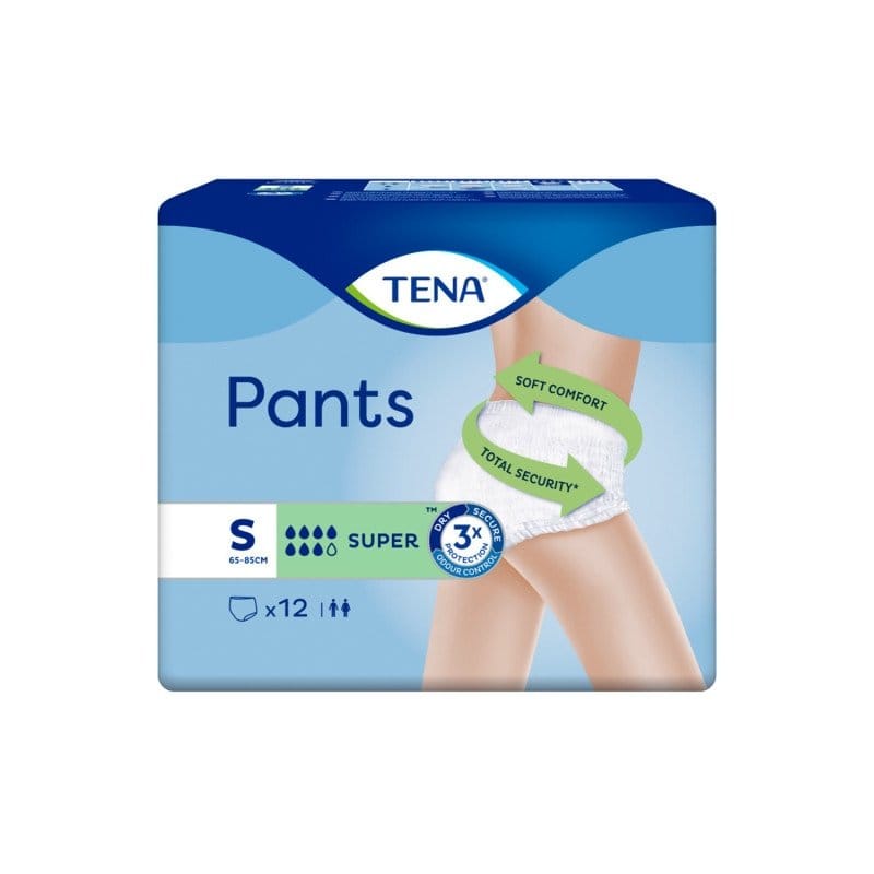 Tena Super Incontinence Pants Small x 12 x 4 Packs | EasyMeds Pharmacy
