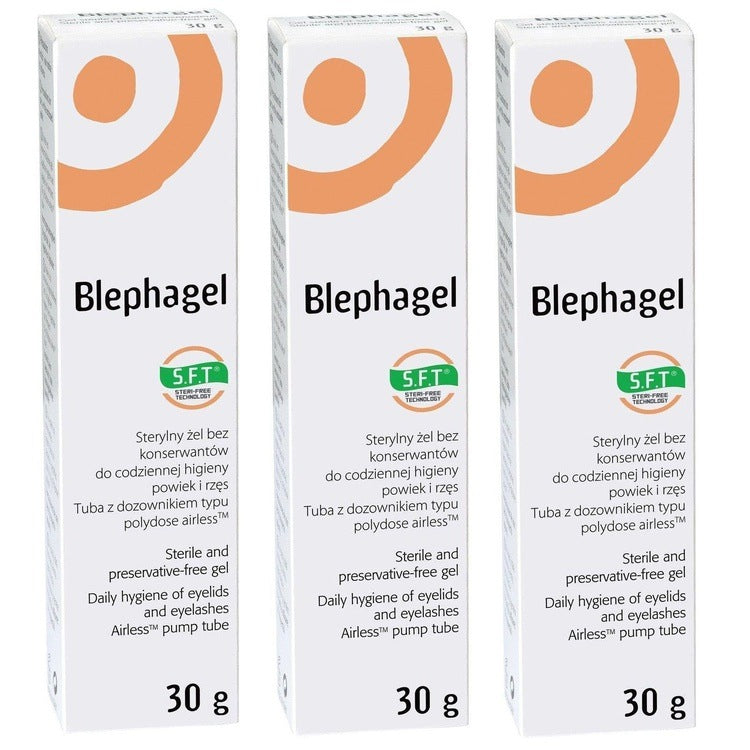 Thea Blephagel Pres. Free Hygiene Eyelids Eyelashes Cleansing Gel 30g x 3 -   Thea Pharmaceuticals EasyMeds Pharmacy