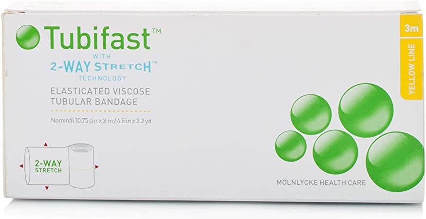 Tubifast Yellow Elasticated Tubular Bandage 10.75cm x 3m x 6 | EasyMeds Pharmacy