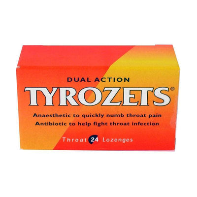 Tyrozets Dual Action Sore Throat 24 Lozenges x 3 -   Johnson & Johnson EasyMeds Pharmacy