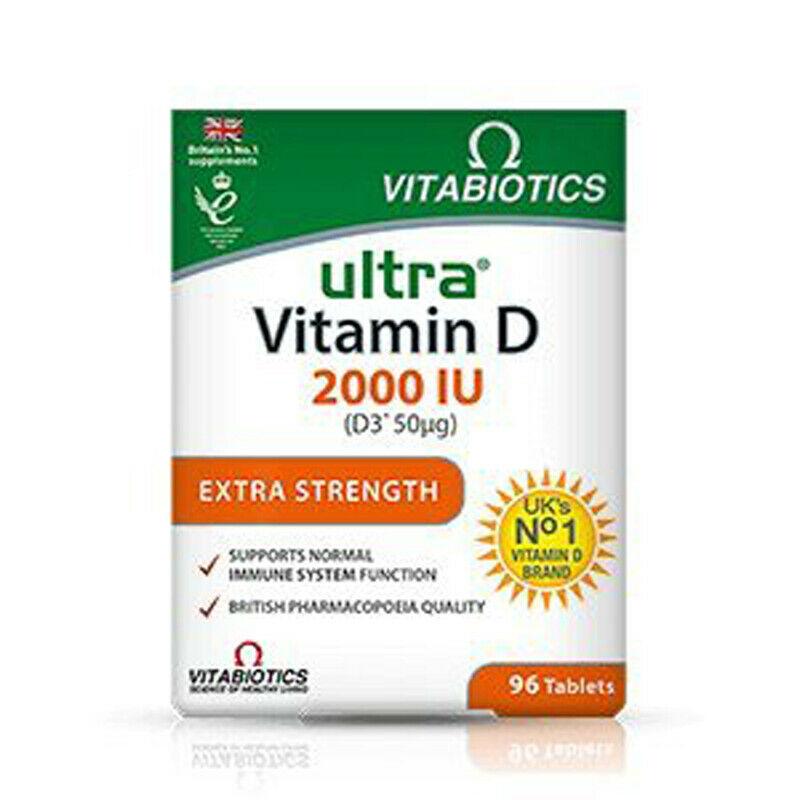 Ultra Vitamin D3 2000IU Tablets x 96 -   Vitabiotics EasyMeds Pharmacy