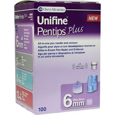 Unifine Pentips Plus 31Gauge Pen Needles 6mm x 100 -   Owen Mumford EasyMeds Pharmacy